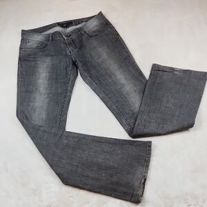 Zara Woman Embelished Pockets Bootcut Jeans in Gray Size 12